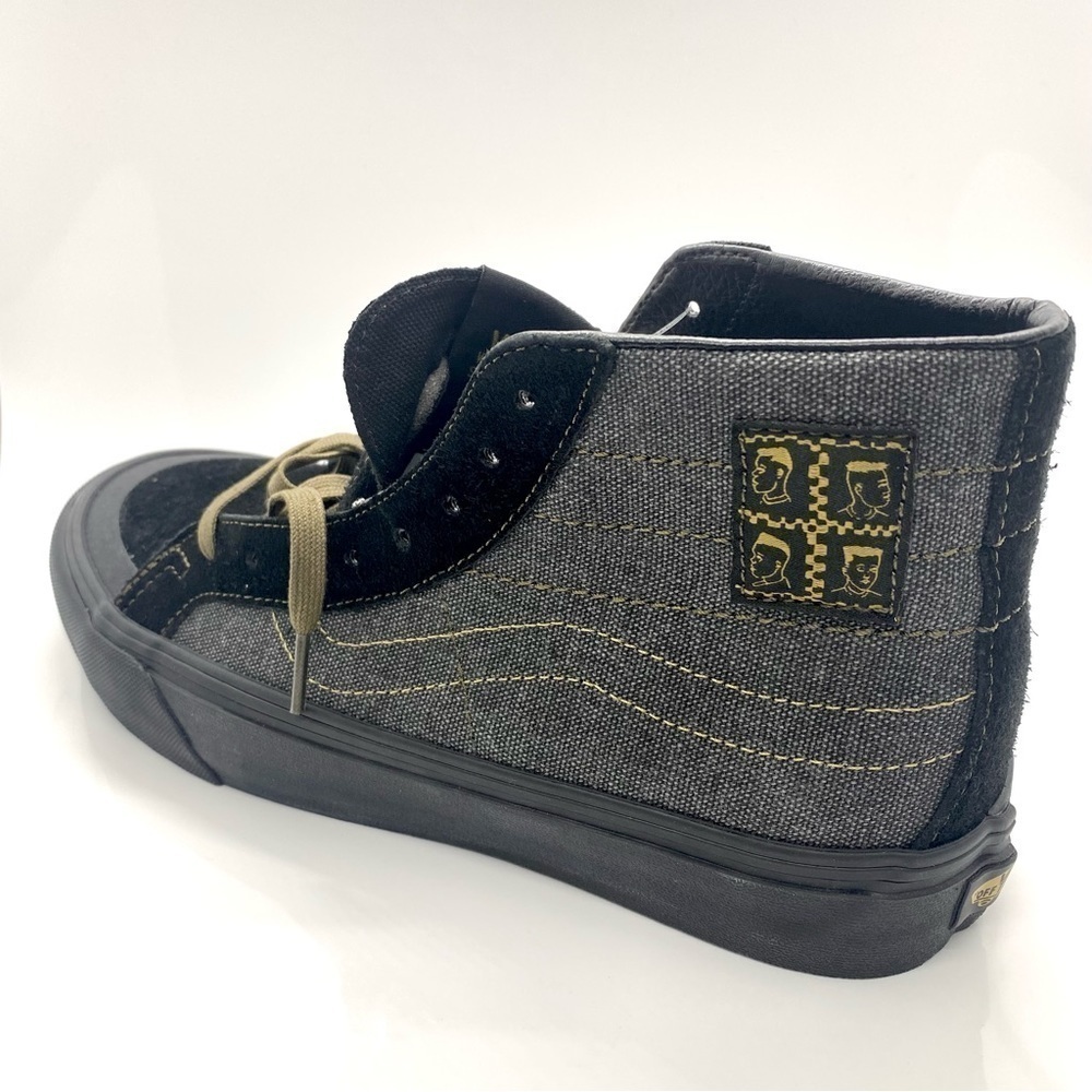 Vans Michael February Black Denim Leather Suede High Tops Men’s 7.5 - Picture 7 of 8